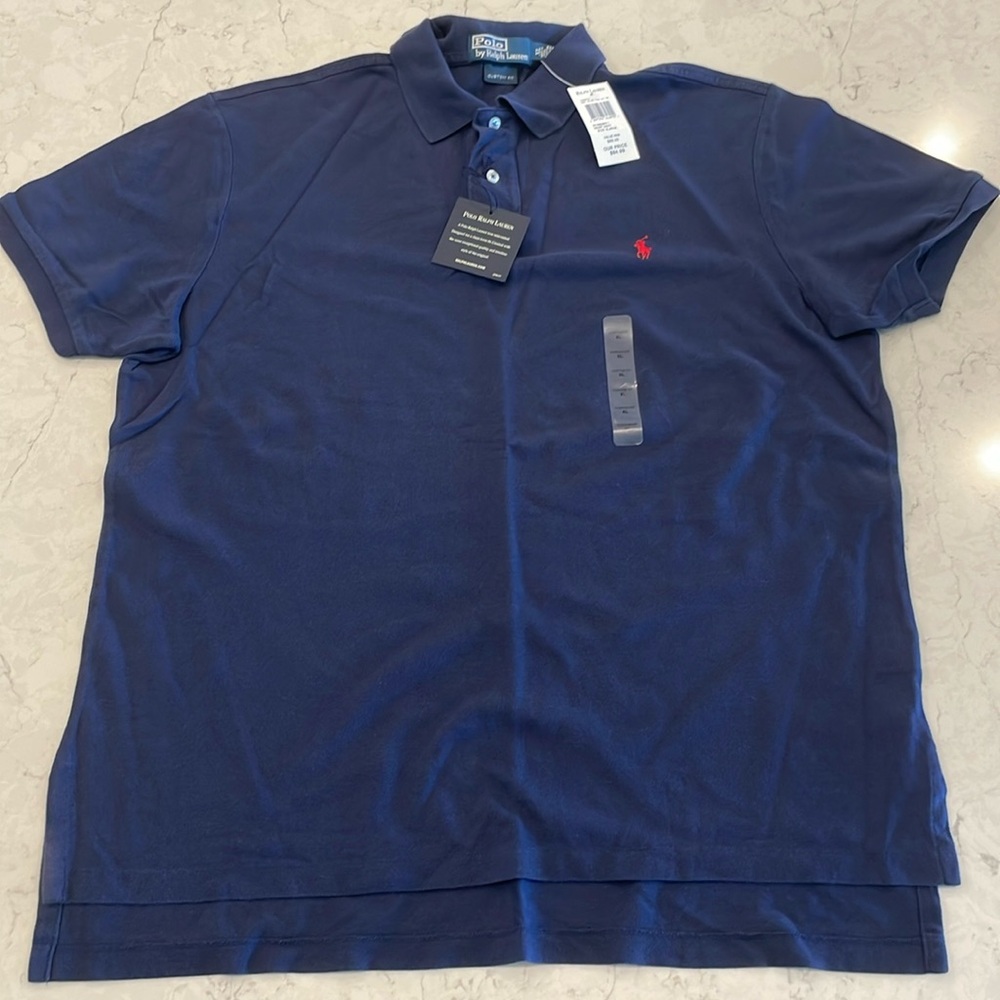 Men’s XL Custom Fit Ralph Lauren Polo in Navy.